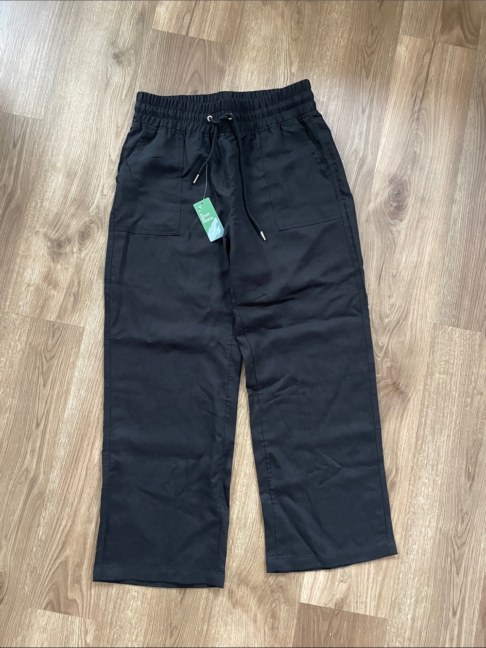 Willit Women's Wide-Leg Linen Drawstring Pants - M - NWT